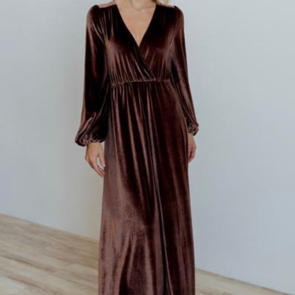 Sadie dusty plum velvet dress